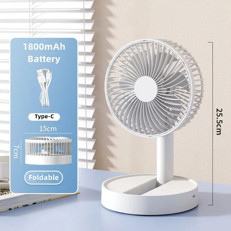USB Fan / Powerful Rechargeable Adjustable AC DC Table Wall Fan / Mini Handheld Portable USB Fan