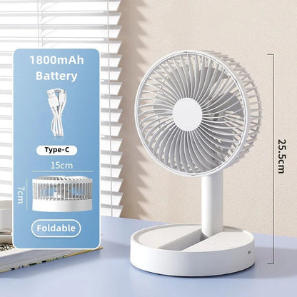 USB Fan / Powerful Rechargeable Adjustable AC DC Table Wall Fan / Mini Handheld Portable USB Fan