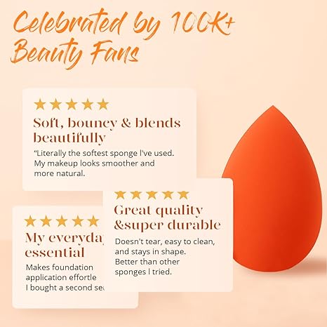 2 Pieces Water Drop Makeup Sponge Blender