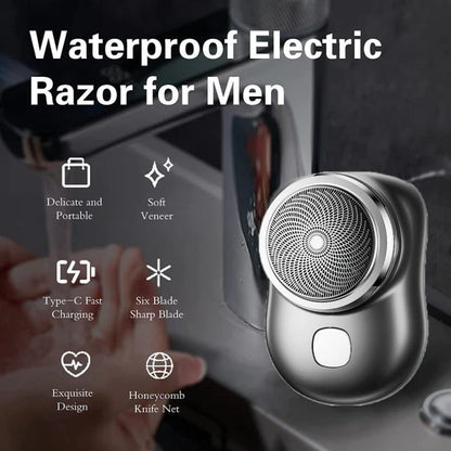 Mini Electric Shaver for Men – Portable Pocket Shaver, USB Rechargeable Beard Trimmer for Travel & Daily Grooming