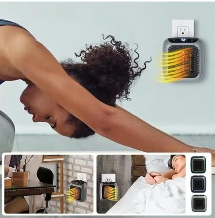 Portable Turbine  indoor Heater / Portable Indoor Ceramic Space Heater / 12-Hour Timer, Auto Shut Off, Quiet – Plug In Wall for Office, Bedroom, Camping