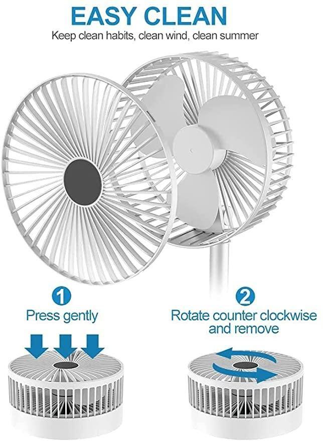 USB Fan / Powerful Rechargeable Adjustable AC DC Table Wall Fan / Mini Handheld Portable USB Fan