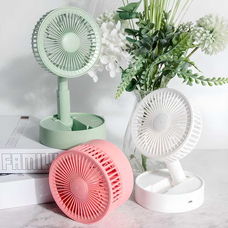 USB Fan / Powerful Rechargeable Adjustable AC DC Table Wall Fan / Mini Handheld Portable USB Fan