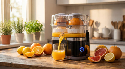 Electric Citrus Juicer with Dual Heads