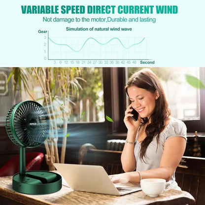 USB Fan / Powerful Rechargeable Adjustable AC DC Table Wall Fan / Mini Handheld Portable USB Fan