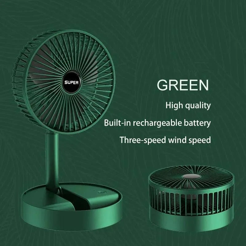 USB Fan / Powerful Rechargeable Adjustable AC DC Table Wall Fan / Mini Handheld Portable USB Fan